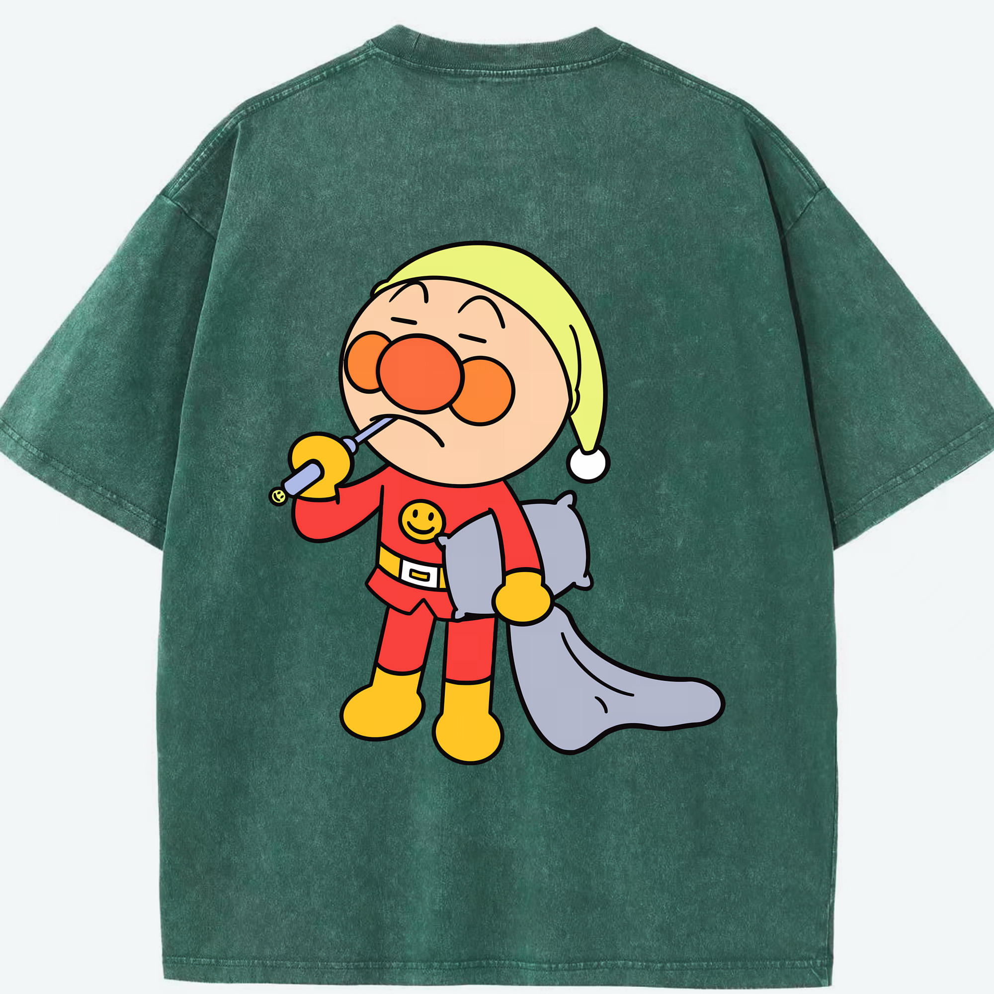 （画像用） アンパンマン Anpanman 綿100% ヴィンテージ風 半袖Tシャツ（背面プリント）